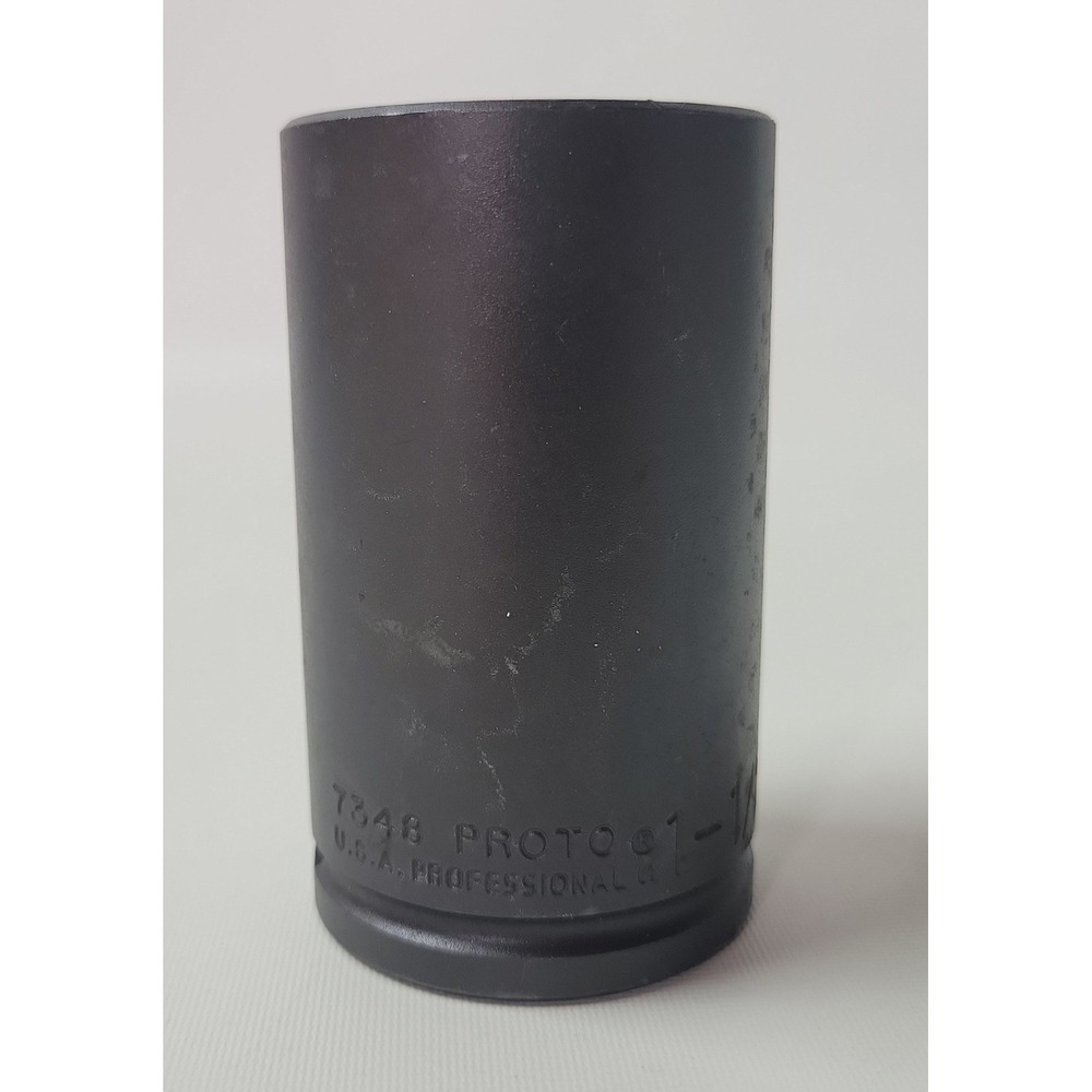 Proto 7348 1-1/2 Deep Impact Socket 1/2" Drive 12 Point USA Professional Black